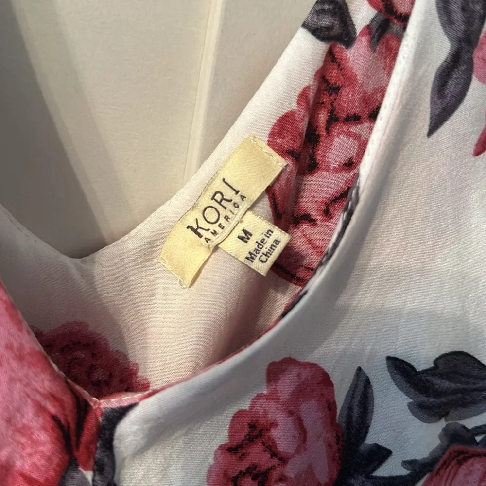 Floral Cold Shoulder Ruffle top - Picture 4 of 5